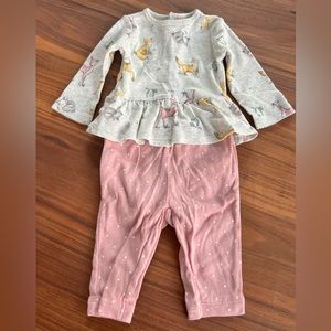 Carter’s long sleeved baby girl outfit.